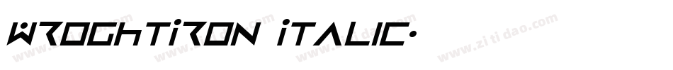 WroghtIron Italic字体转换